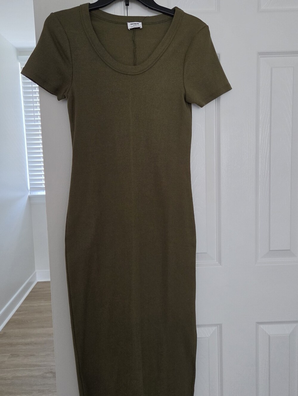Cotton On Olive Green Short Sleeve Maxi Dress